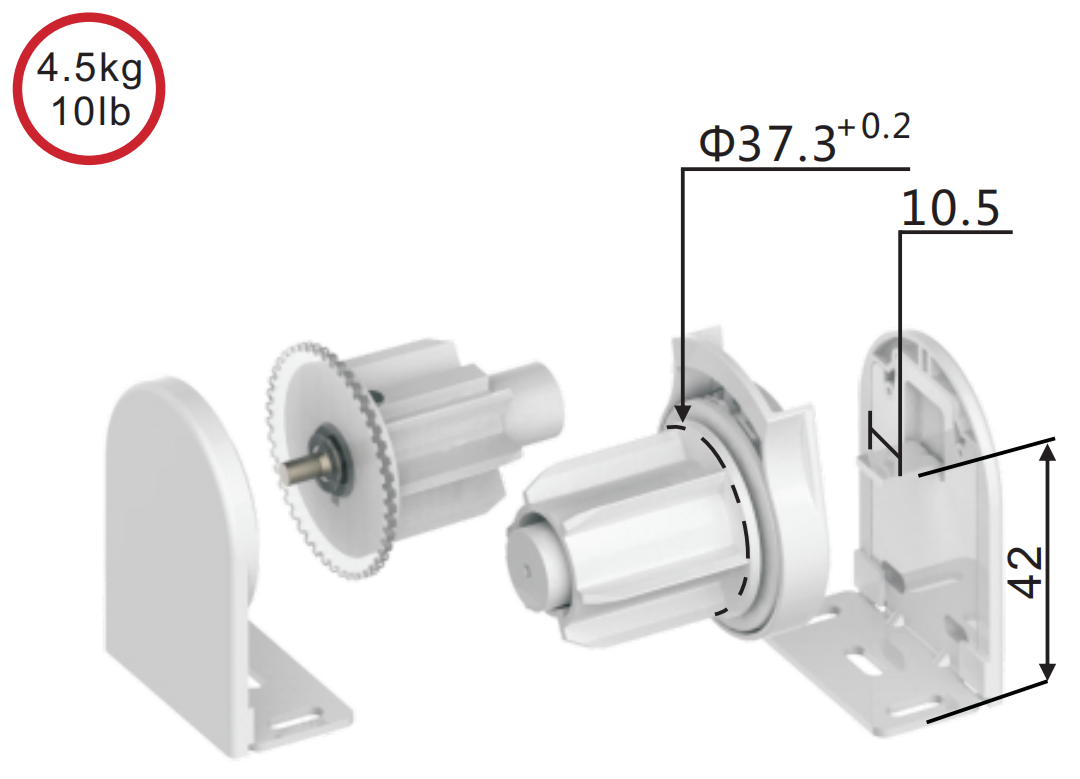 Sunewell Roller Blind Mechanism ZFADA38-16