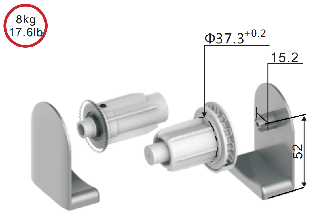 Sunewell Roller Blind Mechanism ZFADA38-20