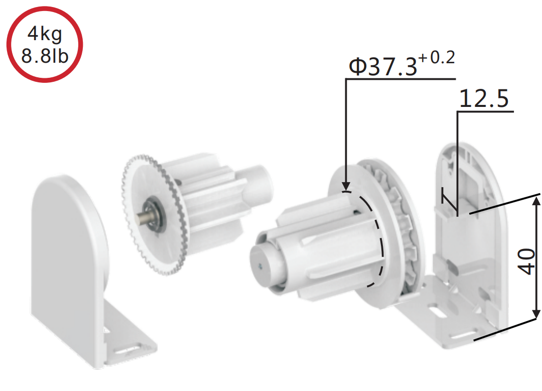 Sunewell Roller Blind Mechanism ZFADA38-22