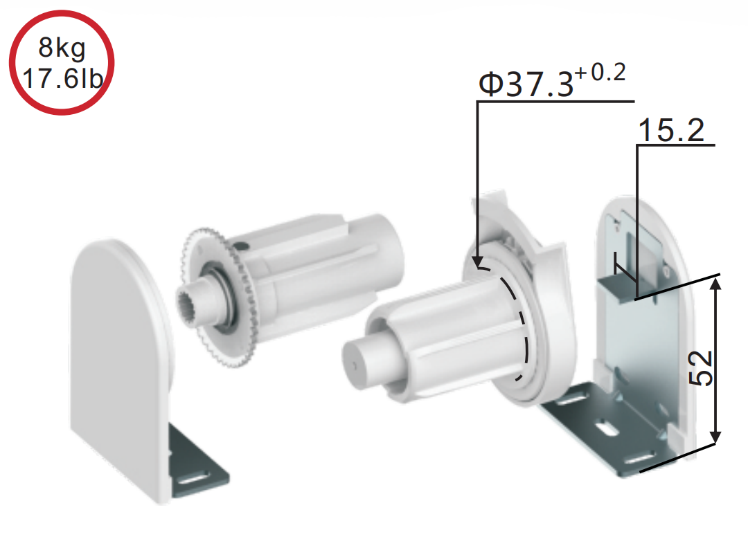 Sunewell Roller Blind Mechanism ZFADA38-4