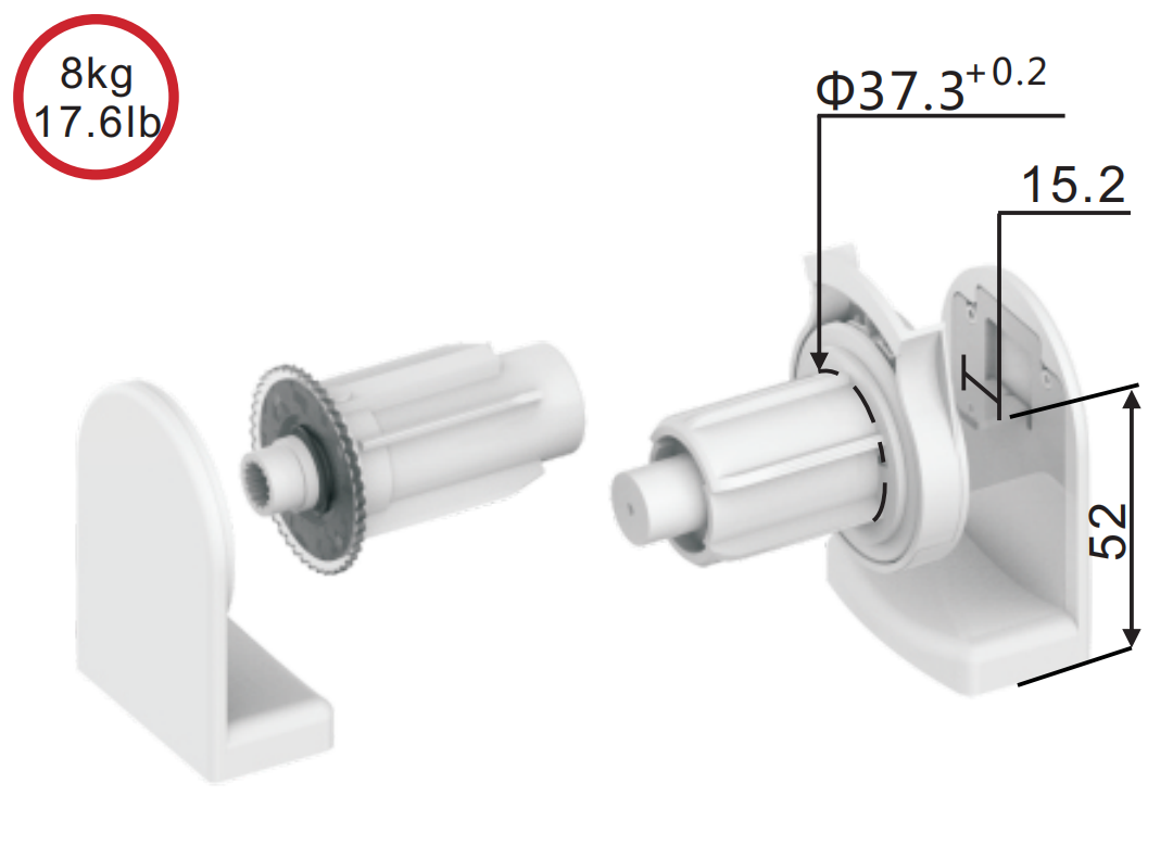 Sunewell Roller Blind Mechanism ZFADA38-40