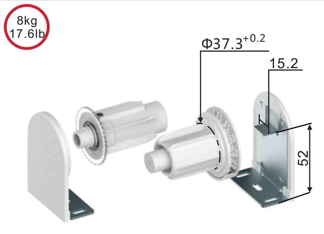 Sunewell Roller Blind Mechanism ZFADA38-5