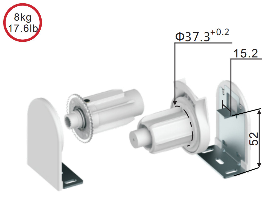 Sunewell Roller Blind Mechanism ZFADA38-6