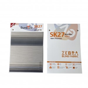 100% Polyester Zebra Fabrics Textile 70/100mm Blackout Window Shades Zebra Roller Blind Fabric