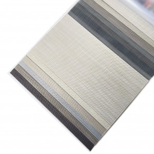 Double Layer Sheer Fabrics Zebra Blinds Fabric Yarn Dye Solid Color Zebra Blind Fabric