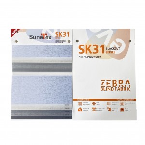 100% Polyester Blind Fabrics Textile Curtain Blackout Window Shades Zebra Roller Blind Fabric