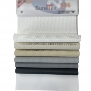 Translucent 100% Polyester Pure White Roller Up Double Layer Blinds Fabric For Window Decoration
