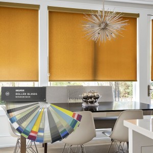 New Design Blackout UV Proof Waterproof Coating Roller Blinds Blackout Textured Fabric