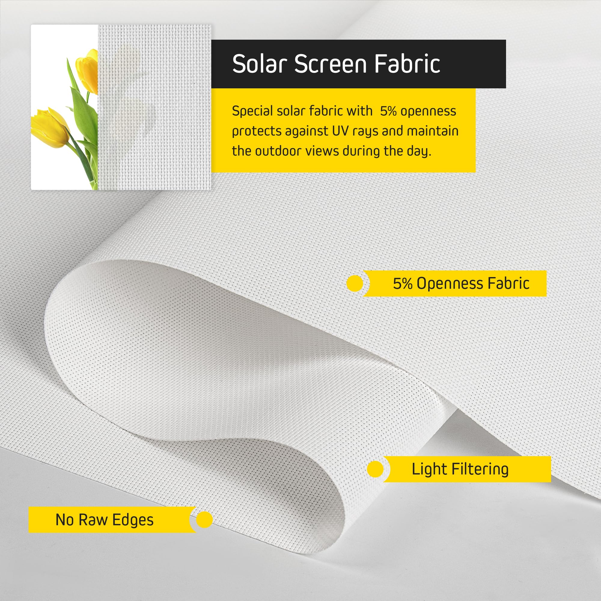 5% Openness Roller Blind Fabric Sunscreen Fabric for Customized Window