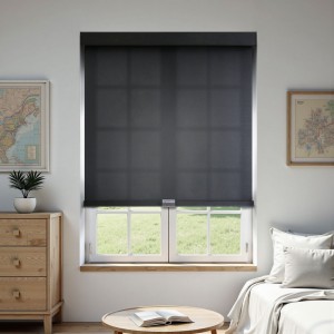 Manufacturer 5% Openness Flame Retardant Roller Shades Solar Fabric Window Blinds