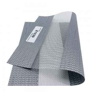 Hot Sale 5% Openness Solar Screen Double Layer Roller Blinds Fabrics For Home Decor