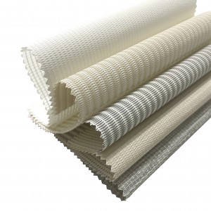 Wholesale 5% Openness Fire-Retardant PVC Coated Sunscreen Duo Roller Blinds Fabrics For Window