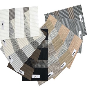 Outdoor Patterned Windows Zebra Blind Roller Shades Jacquard Fabric