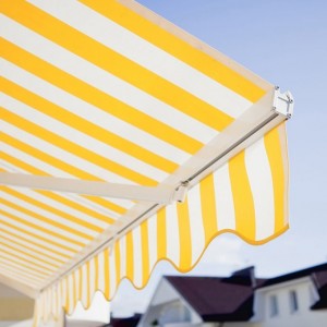 Breathable Acrylic Awning Fabric 10oz High Strength Outdoor Shade Cloth