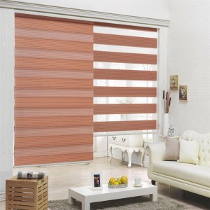 Cheap Price 100% Polyester Day And Night Blackout Double Layer Blinds Fabrics For Window Home Decor