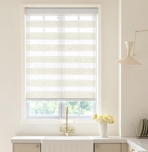 Double Day And Night 100% Polyester Fiber UV Proof Zebra Blinds Fabric For Window