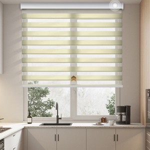 Coating Linen Double Layer Soft Fabric Free Flexure Textiles Polyester Zebra Blind Fabric
