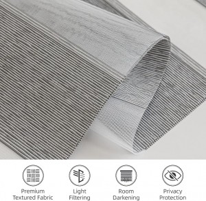 Korea Textile Dual Day And Night Plain Rainbow Zebra Roller Blind Blackout Zebra Fabric