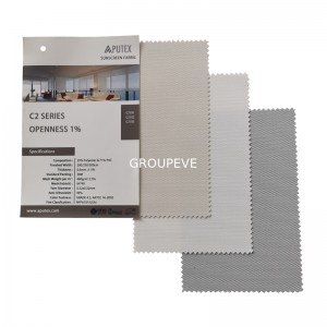 New Style Textured Polyester Sun Screen Fabric For Indoor And Outdoor Waterproof Sunscreen Fabric 1% 3% 5% Openness