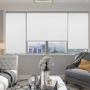 Roller Automatic Blackout Outdoor Blinds Motorized Window Roller Waterproof Fireproof Fabric
