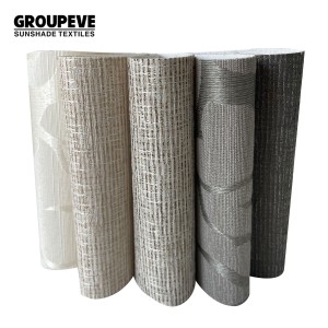New Design 100% Polyester White Coated Jacquard Series Roman Blinds Fabrics For Window Decor