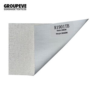 Premium 100% Polyester White Foam Coated Blackout Roman Roller Blinds Fabric