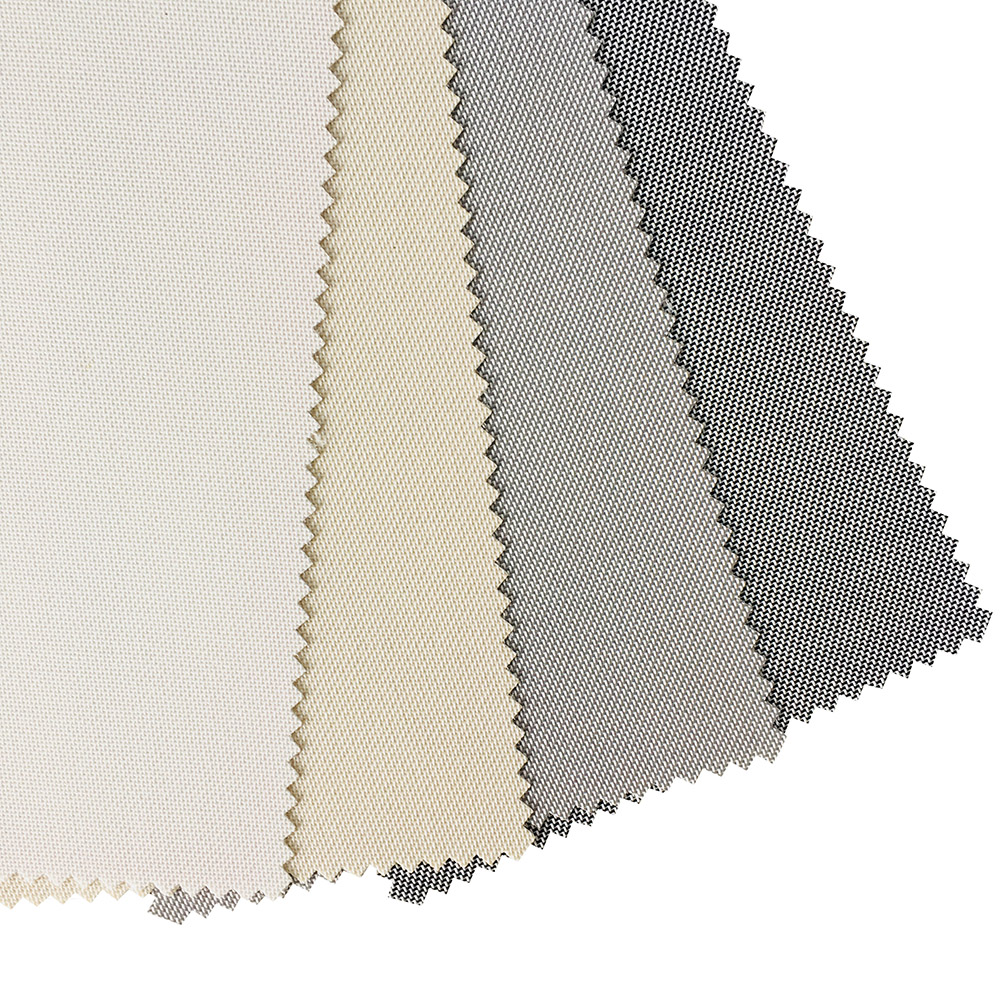 1% Openness Sunshade Solar Anti-uv Polyester PVC Sunscreen Roller Blind Fabric