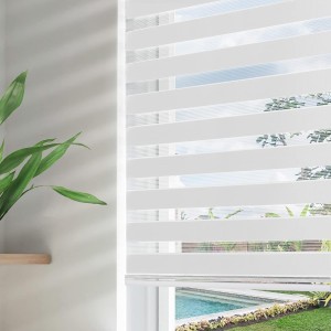 New Arrival 100% Polyester Ready Stock Translucent Double Layer Roller Up Blinds Fabrics For Modern Home Decoration