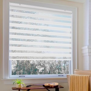 Hot Sale 5% Openness Solar Screen Double Layer Roller Blinds Fabrics For Home Decor