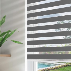 New Arrival 100% Polyester Ready Stock Translucent Double Layer Roller Up Blinds Fabrics For Modern Home Decoration