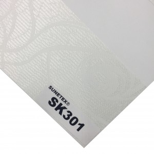 Shinning Textured Translucent 100% Polyester Dual Blinds Fabric With Pattern