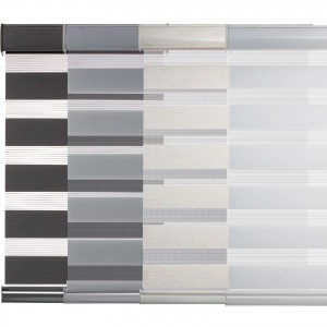 Manual Elegance With Shangri-La Blinds Fabric Vertical Shangri-La Blinds For Aluminium Window Decor