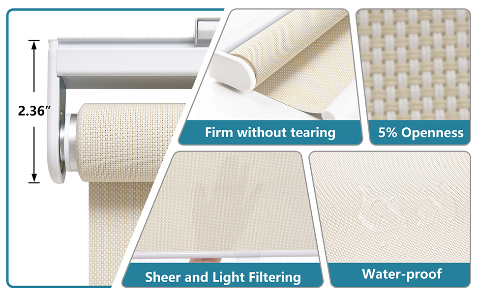 100% Polyester + PVC Sunscreen Fabric for Outdoor Anti-Bacterial Superior Sun Protection and Privacy